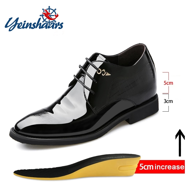 Young Men Formal Wear - 3/6/8 Cm Thang Máy Giày Nam