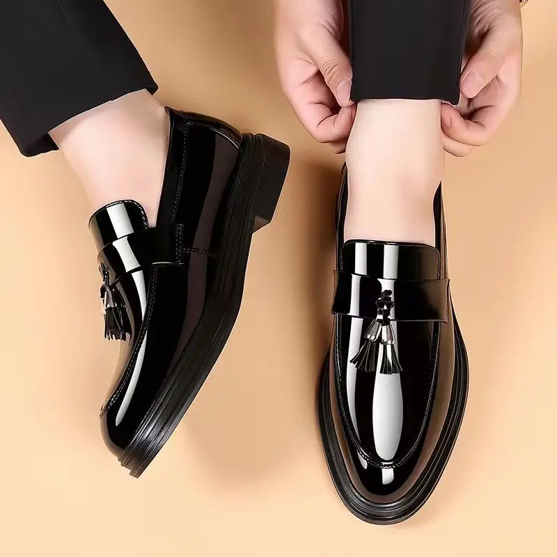 Young Men Formal Wear - Black Social Shoe for Men Casual