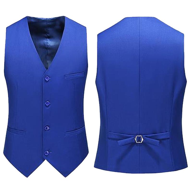 Young Men Formal Wear - 19 Colors Men Vest Solid Color