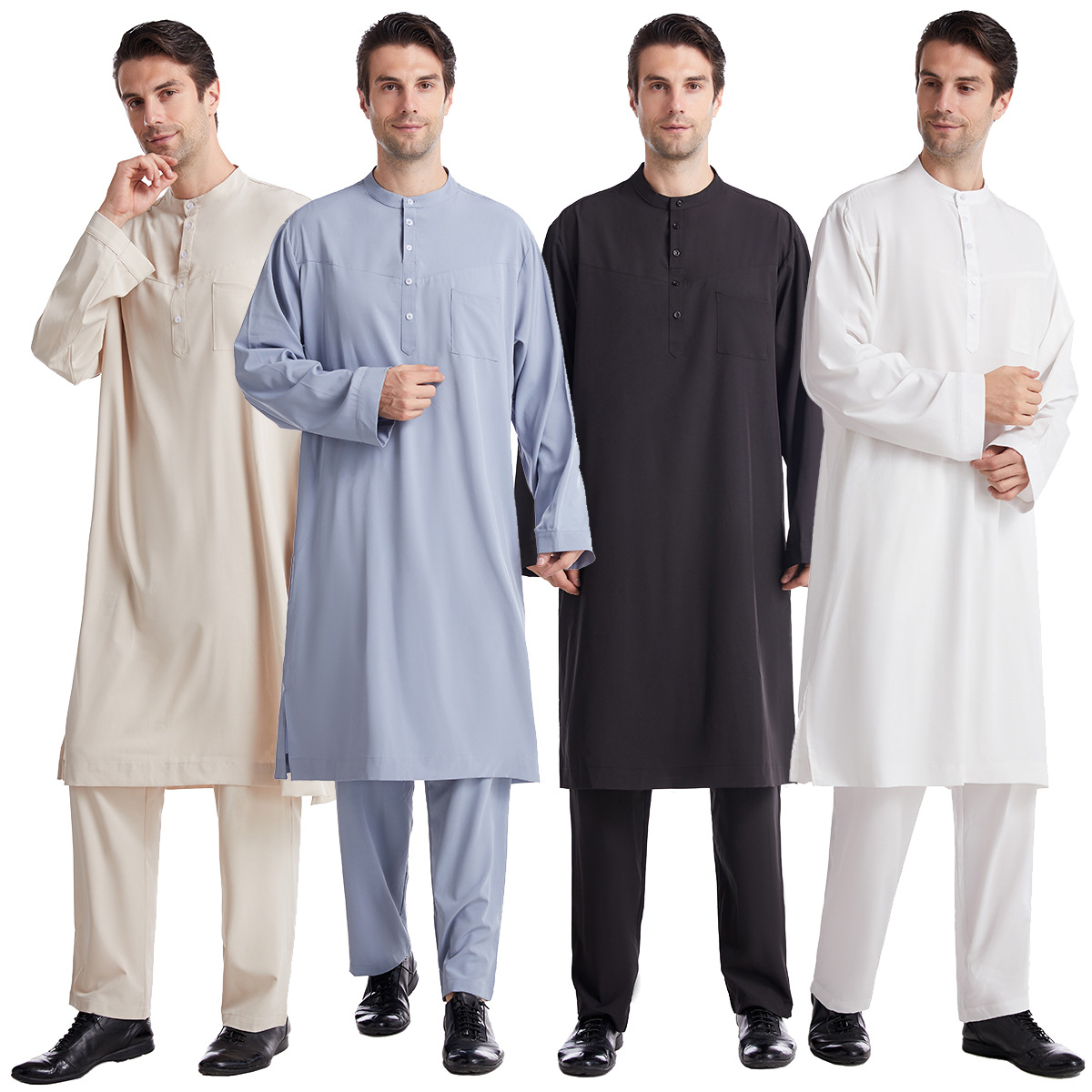 Arabic Formal Wear Men - Muslim Men Jubba Thobe 2 Pice
