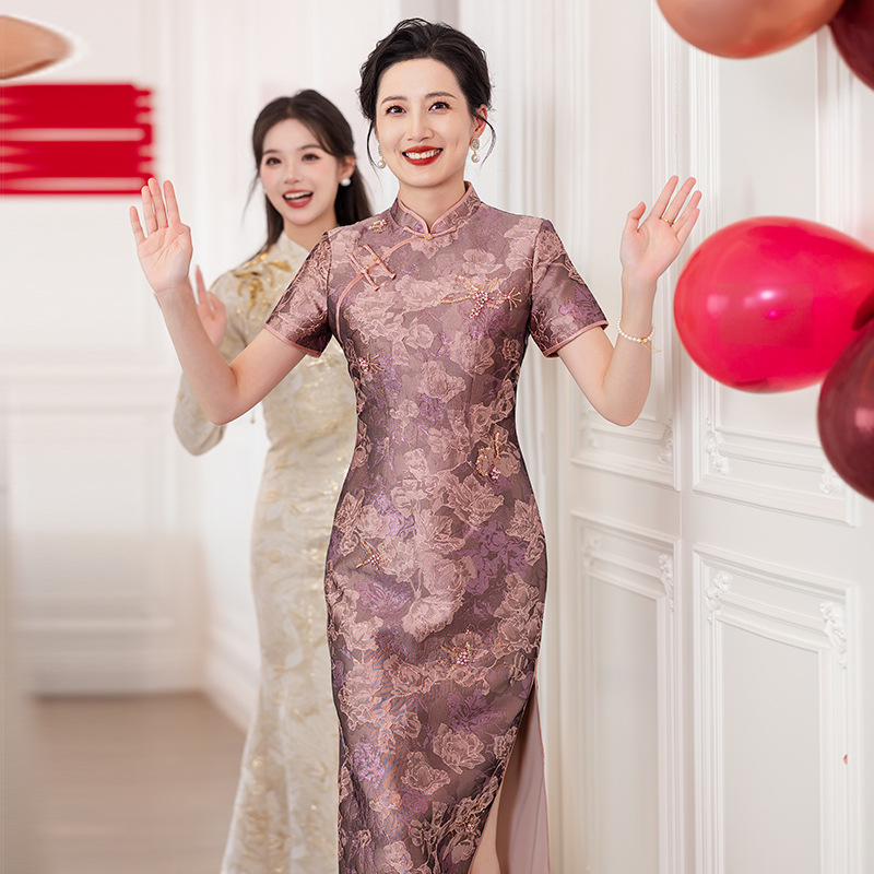 Men'S Formal Wear For Wedding Guest - Yourqipao Chinese Mother Wedding Cheongsam Dress