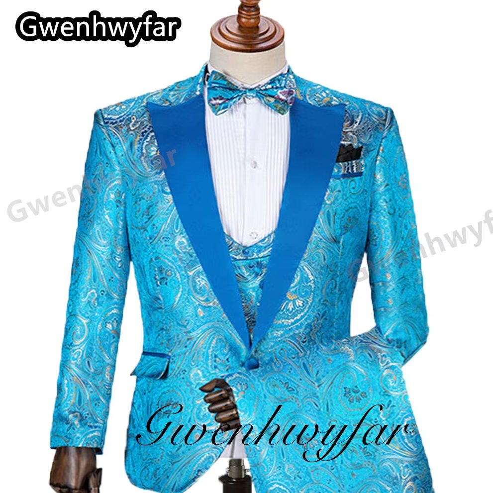 Men Formal Wear Jacket - Gwenhwyfar Pattern Men Suits Marriage Young