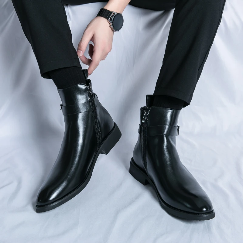 Fashion Designer Men's Pointed - đánh giá và giá Men Formal Wear With Boots
