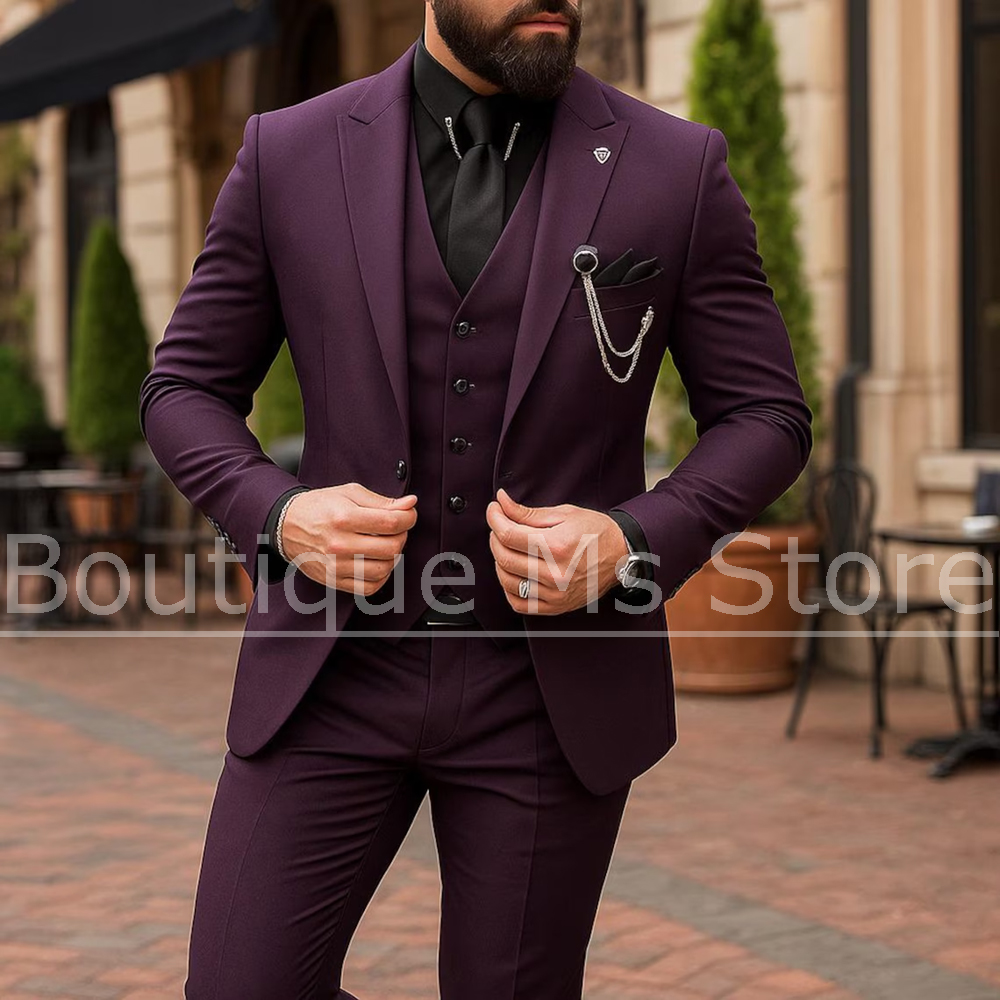 Men's 3 Piece Suit Single Brea - đánh giá và giá Men Formal Wear Jacket