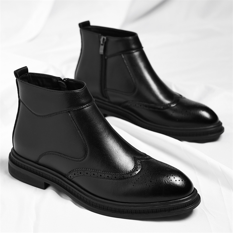 Autumn  Winter Thick Soled Men - đánh giá và giá Men Formal Wear With Boots
