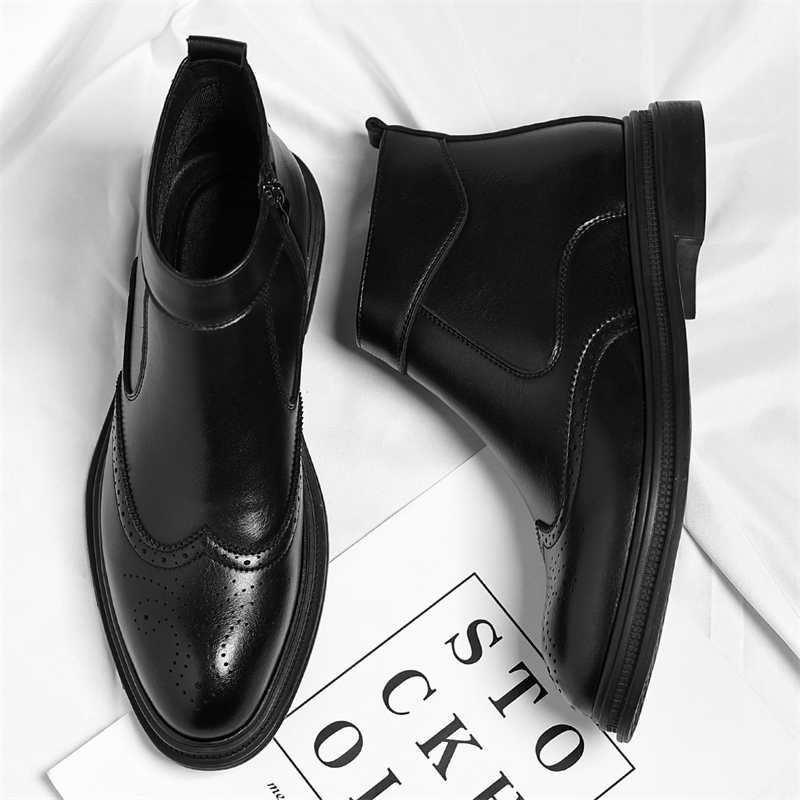 Autumn  Winter Thick Soled Men - đánh giá và giá Men Formal Wear With Boots