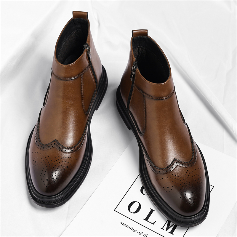 Autumn  Winter Thick Soled Men - đánh giá và giá Men Formal Wear With Boots
