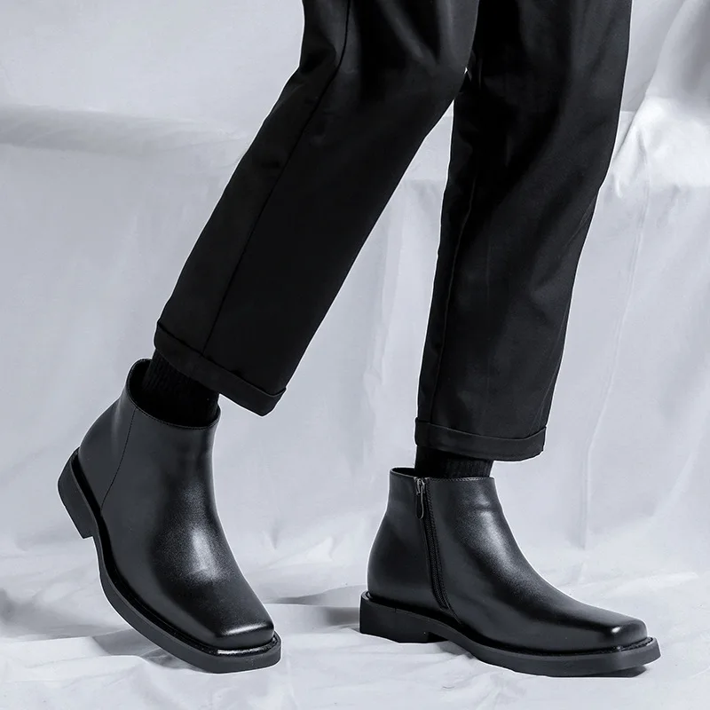 Black New Fashion Men Casual L - đánh giá và giá Men Formal Wear With Boots