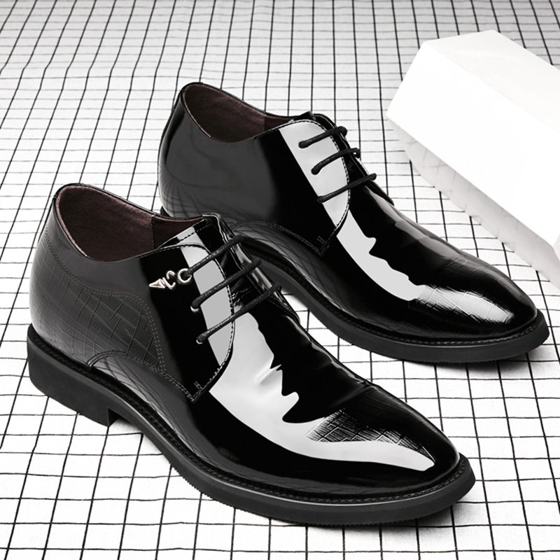 3/6/8 Cm Thang Máy Giày Nam Đầ - đánh giá và giá Young Men Formal Wear