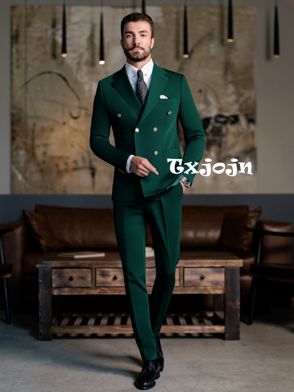 Green Formal Man Slim Fit Suit - đánh giá và giá Men Formal Wear Green