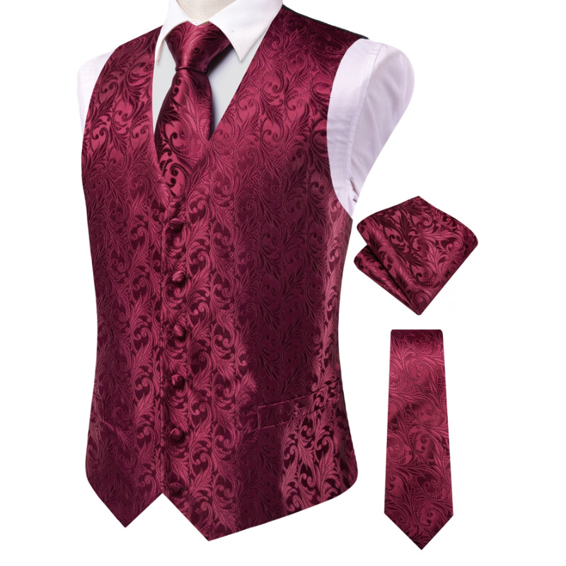 VerveRow Men Burgundy Floral J - đánh giá và giá Men Formal Wear With Tie