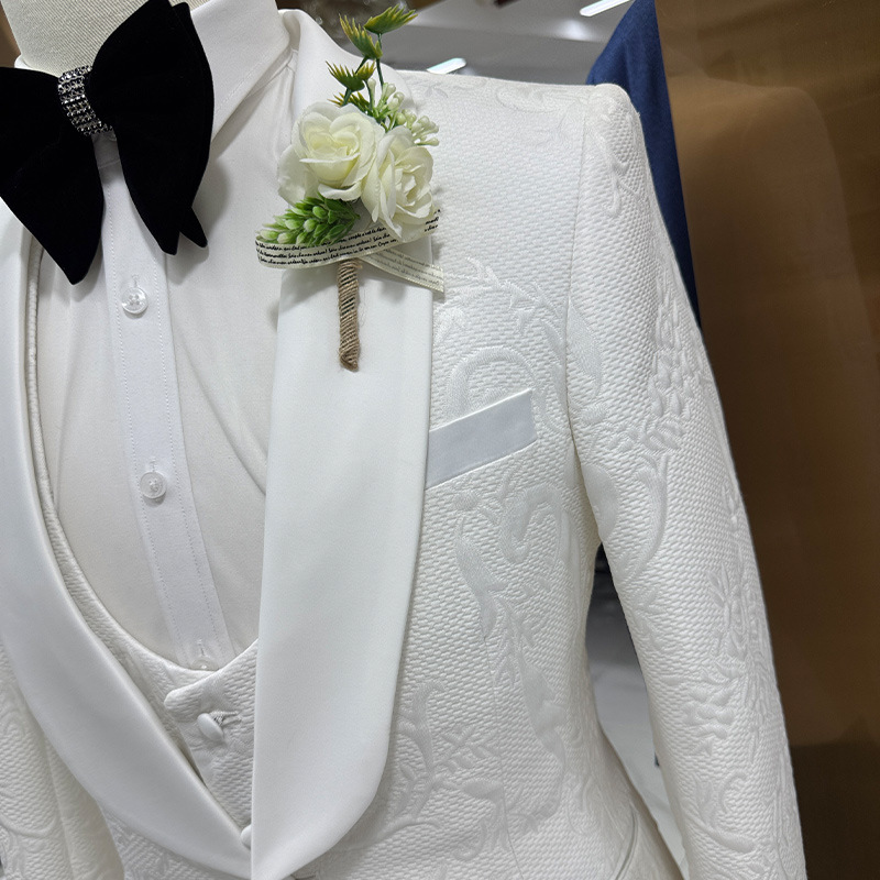 Men Wedding Suit White 3 Piece - đánh giá và giá Men Formal Wear Jacket