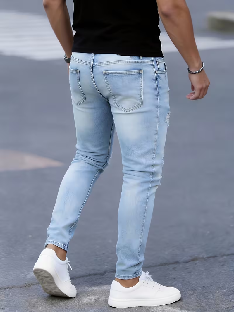 Men'S Slim Fit Stretch Ripped  - đánh giá và giá Men Formal Wear With Jeans