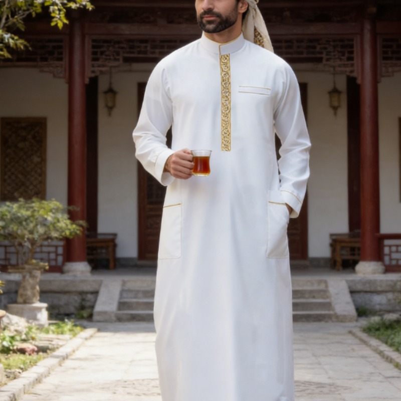 Arabic Mens Thobe Embroidered  - đánh giá và giá Arabic Formal Wear Men