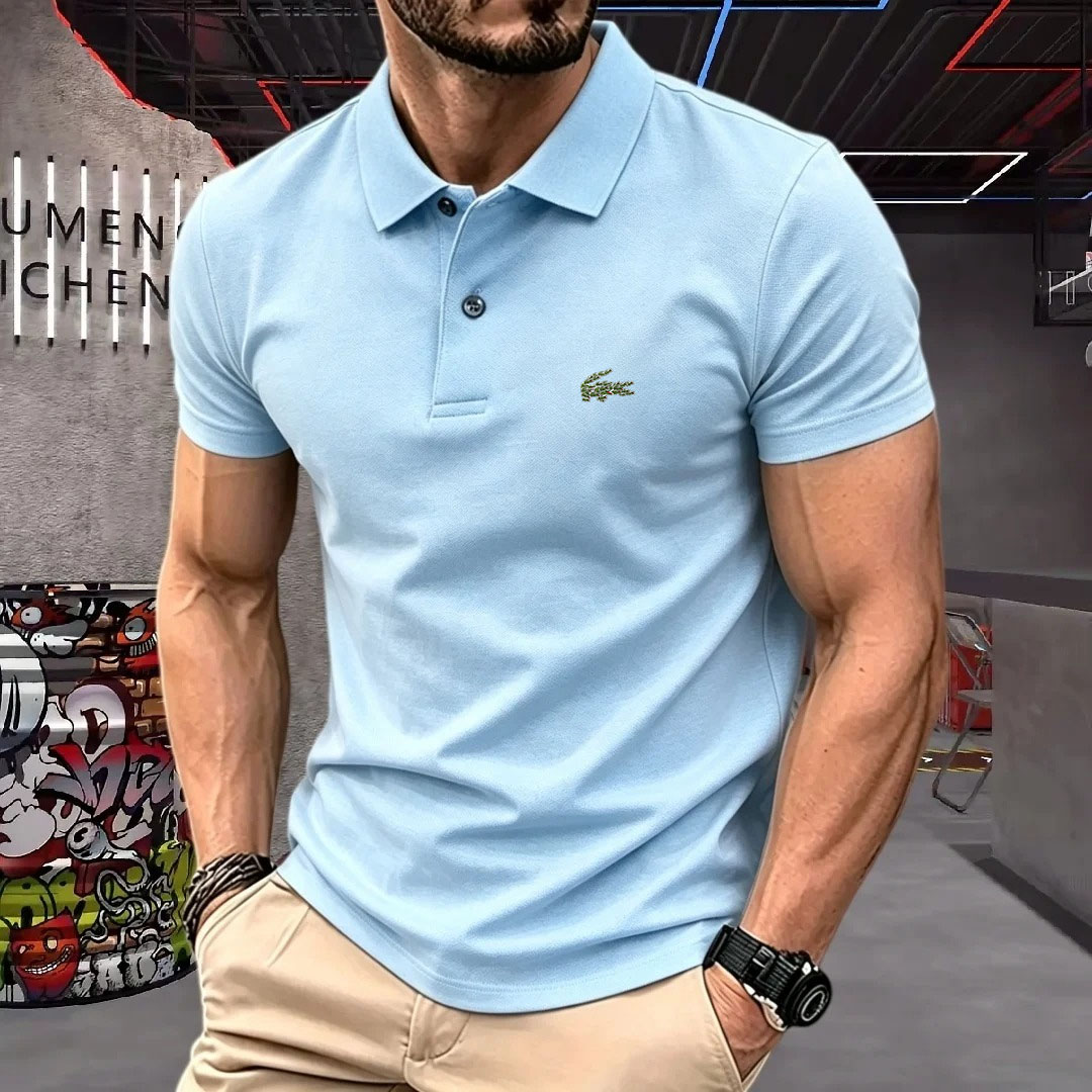 Man Short-Sleeved Polo Shirt L - đánh giá và giá Young Men Formal Wear