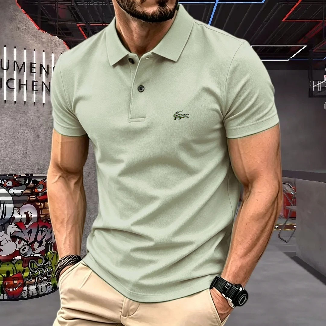 Man Short-Sleeved Polo Shirt L - đánh giá và giá Young Men Formal Wear