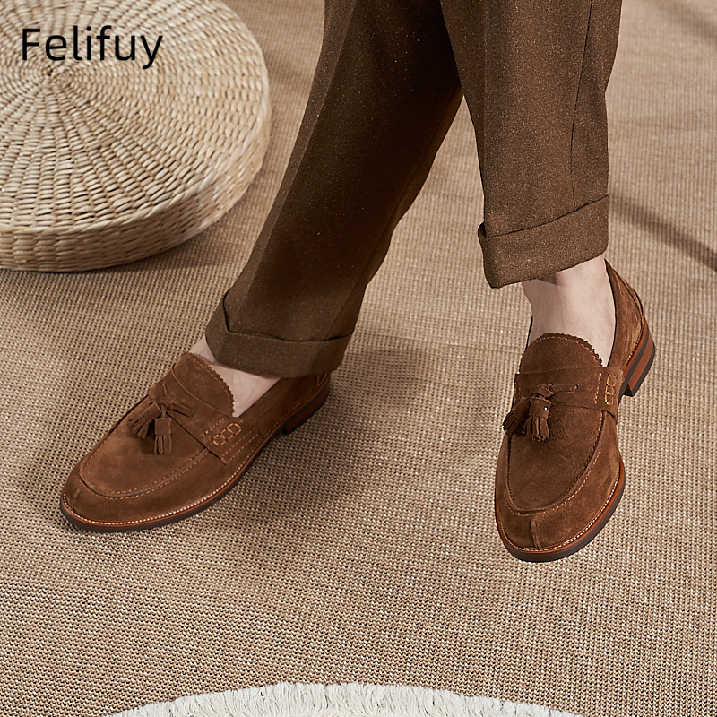 New Brown Men Flat Loafers Cow - đánh giá và giá Men Formal Party Wear Dress