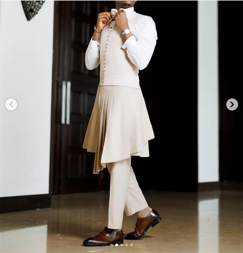 Beige Men Suit Set 2 Piece Bla - đánh giá và giá Arabic Formal Wear Men