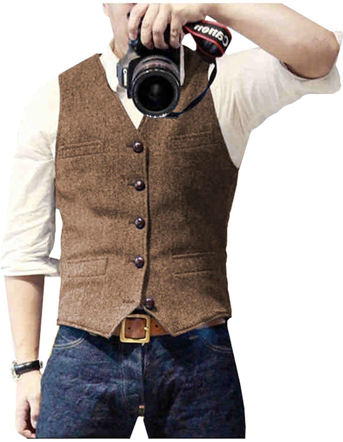 Men's Suit Vest V Neck Wool He - đánh giá và giá Young Men Formal Wear