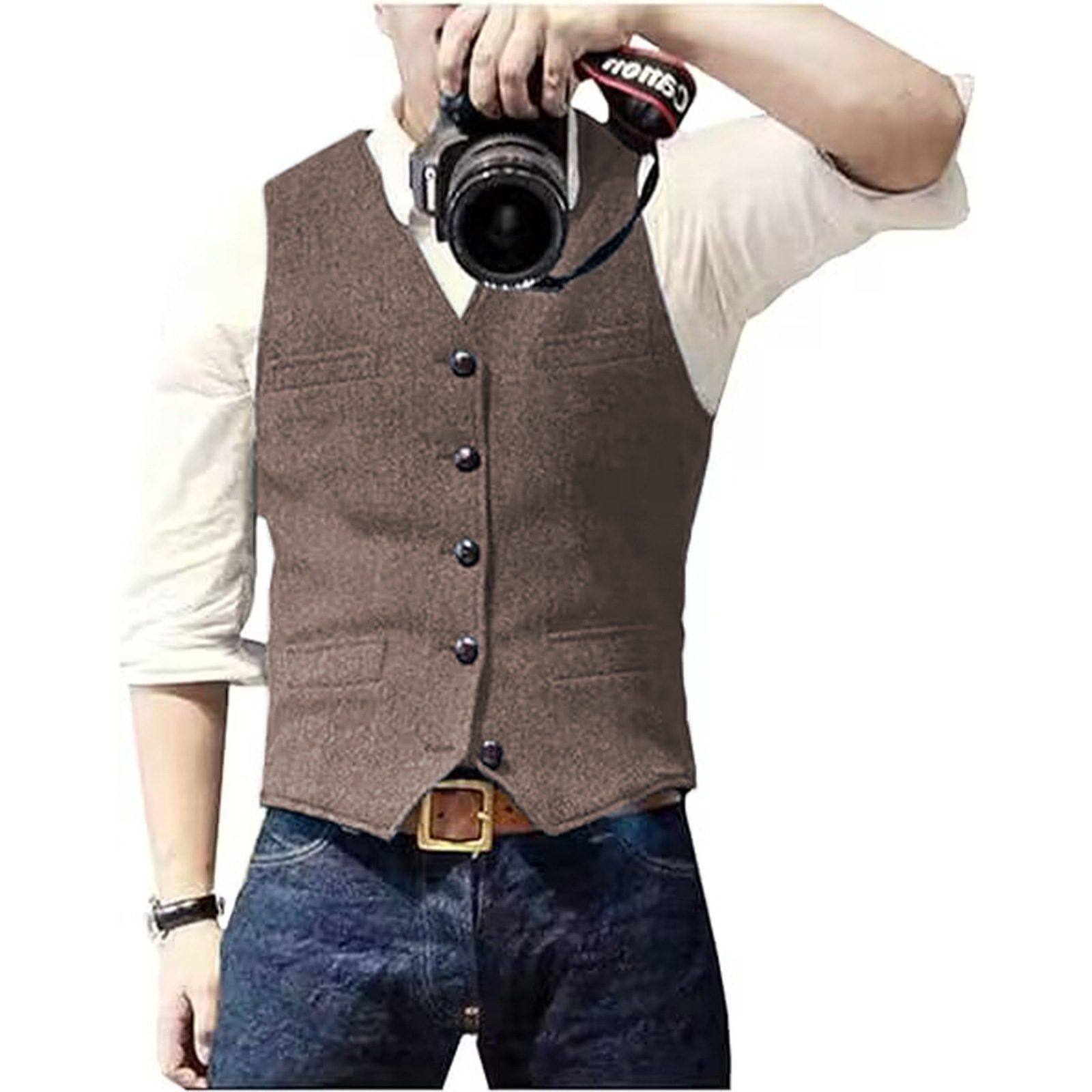 Men's Suit Vest V Neck Wool He - đánh giá và giá Young Men Formal Wear