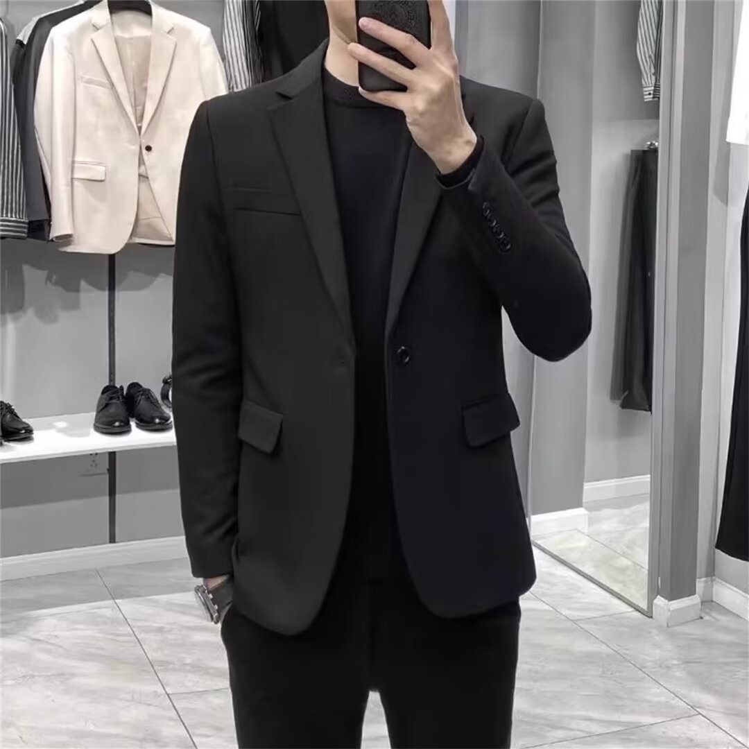 Men's Korean Style Slim Blazer - đánh giá và giá Asian Men Formal Wear