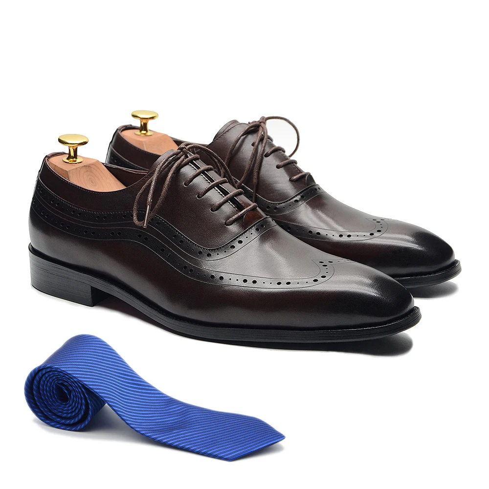 Luxury Mens Wingtip Oxford Dre - đánh giá và giá Men Formal Wear Brown