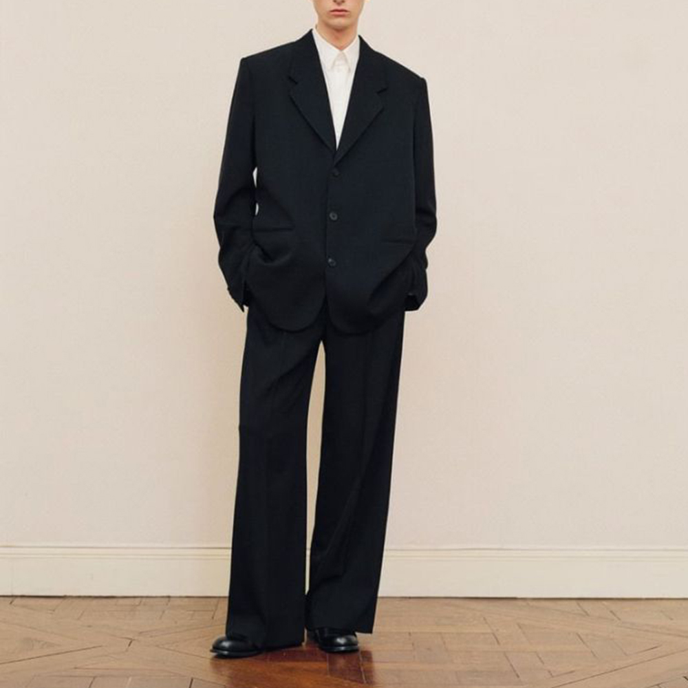 Men's Black Oversized Suit Set - đánh giá và giá Men Formal Wear Jacket