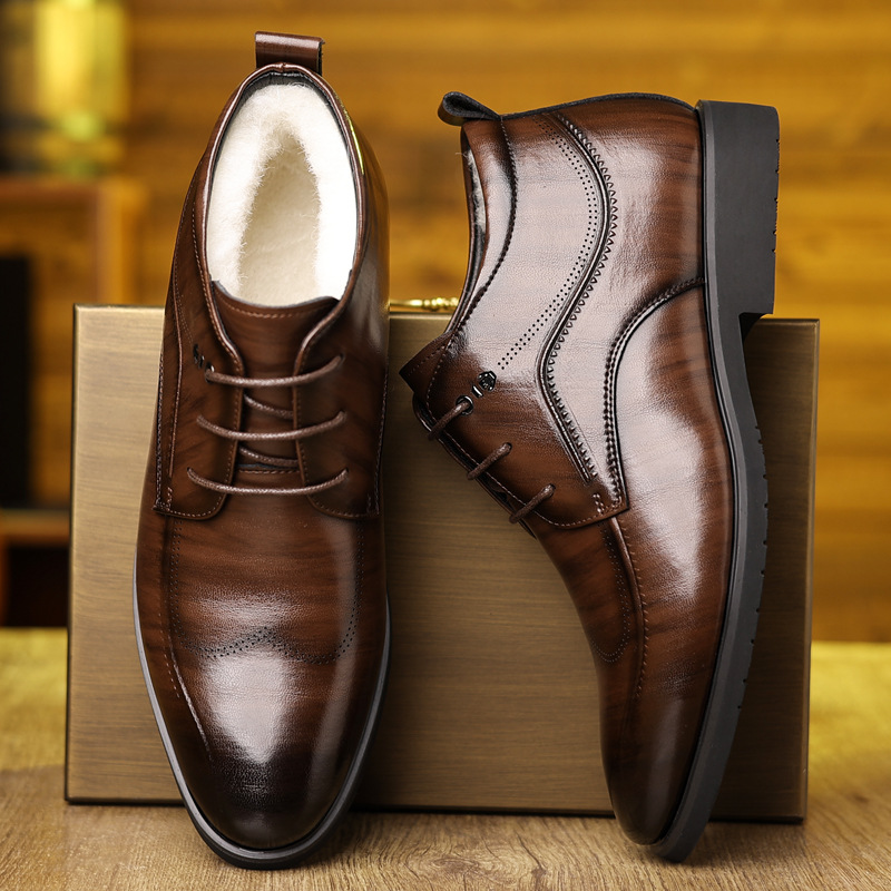 Men's Winter Leather Shoes Vel - đánh giá và giá Men Formal Wear With Boots